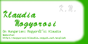 klaudia mogyorosi business card